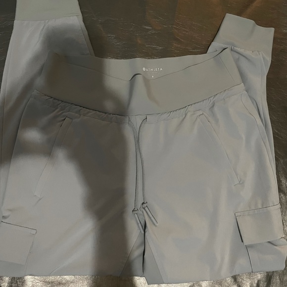 Athleta Light Gray Track Pants - Picture 7 of 10